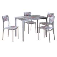 Printing Wood Table Top Dining Table Set With 4 Chairs For Dining Room Kitchen Home Furniture