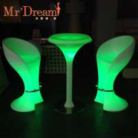 glow in the dark dubai indoor outdoor hotel restaurant  nightclub led bar table furniture