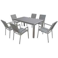 Outdoor water-proof plastic wood dining table sets