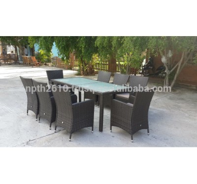 BEST QUALITY PE RATTAN WICKER GARDEN FURNITURE DINING SET