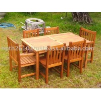 vietnam eucalyptus wood garden outdoor furniture dining set