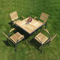 Cheap price hot sell outdoor wood coffee table and chair for RH192